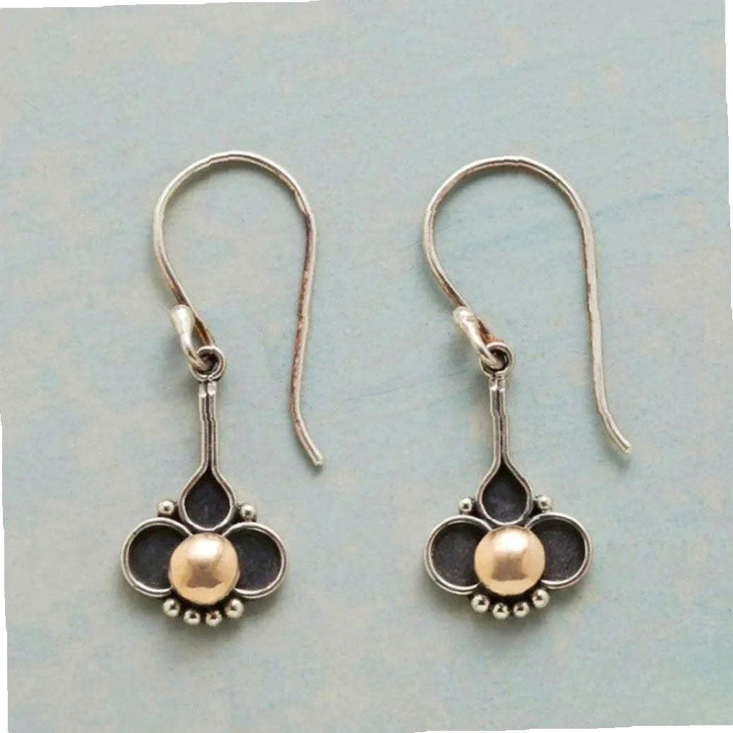 Bohemian Clover Pearl Earrings